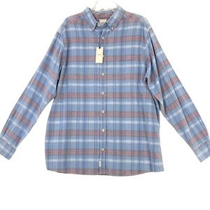ROWM Dusty Blue Button Down Shirt; XLT